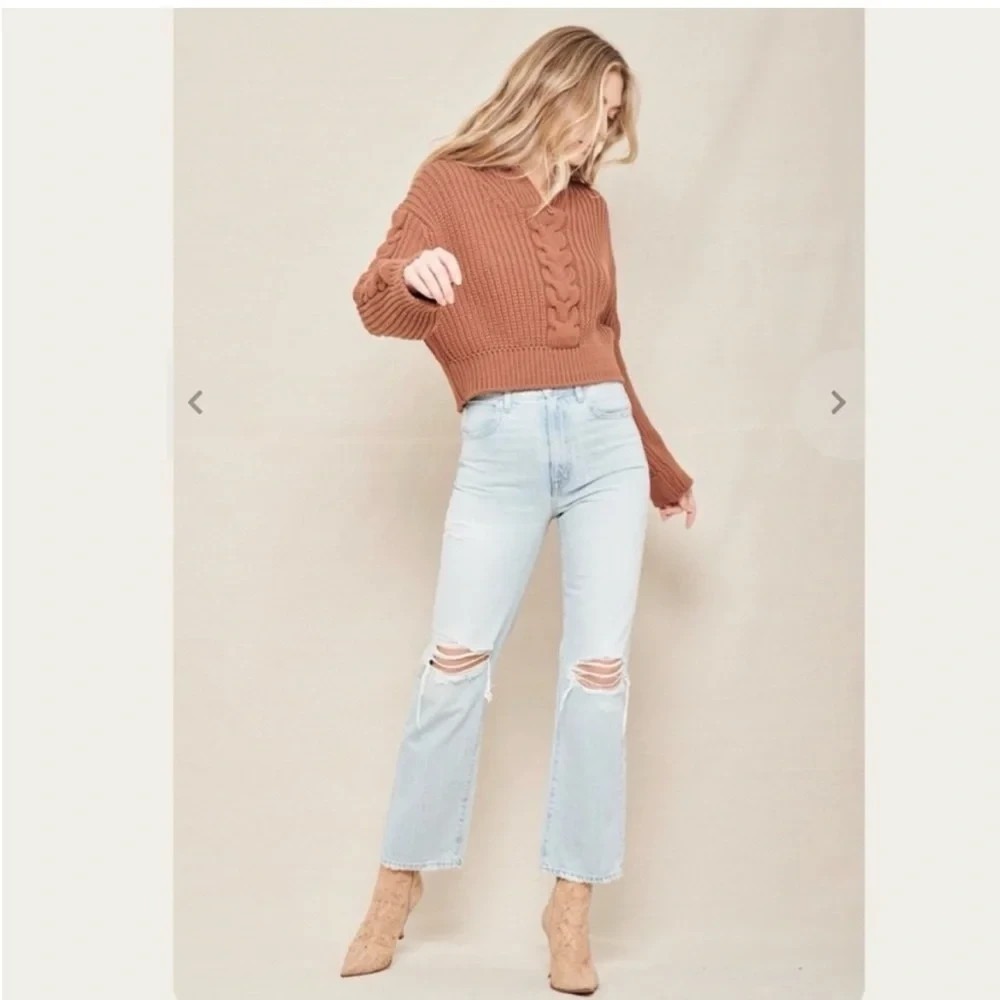 SLVRLAKE London Ankle Distressed Jeans in Heartbreak Hotel Women 29 NWT $350
